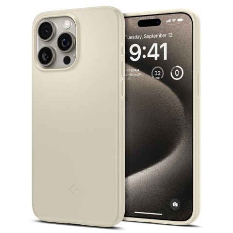 Etui ochronne do iPhone 15 Pro Max Thin Fit beżowe SPIGEN