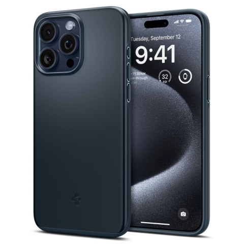 Etui ochronne do iPhone 15 Pro Thin Fit granatowe SPIGEN