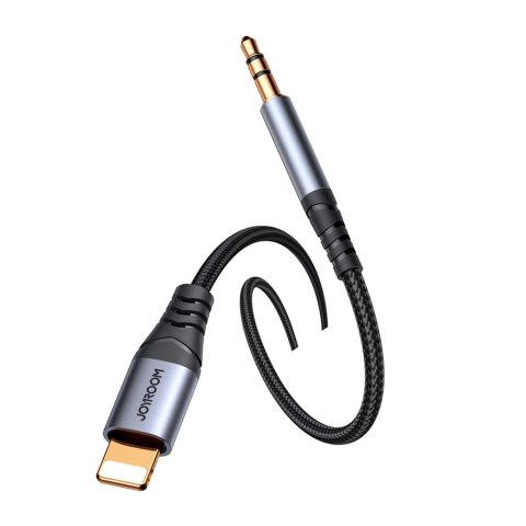 Kabel audio stereo do iPhone iPad AUX 3.5 mm mini jack - Lightning 1.2m czarny JOYROOM