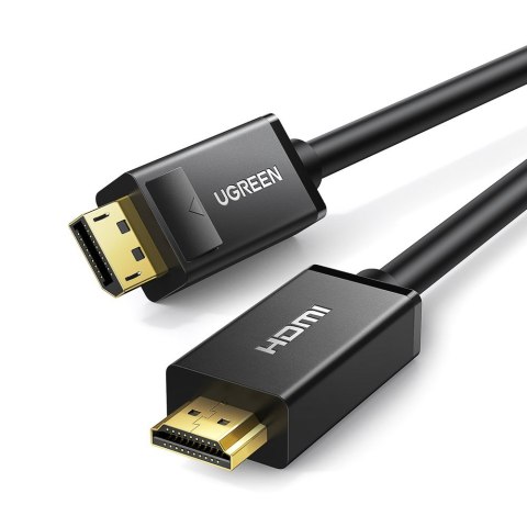 Kabel przewód DisplayPort - HDMI 4K HDR 3D 3m czarny UGREEN