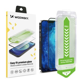 Szkło hartowane 9H z ramką montażową do iPhone 13 Premium Glass czarne WOZINSKY