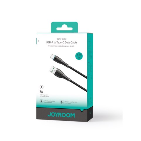 Kabel przewód Starry Series USB-A - USB-C 3A 1m czarny JOYROOM