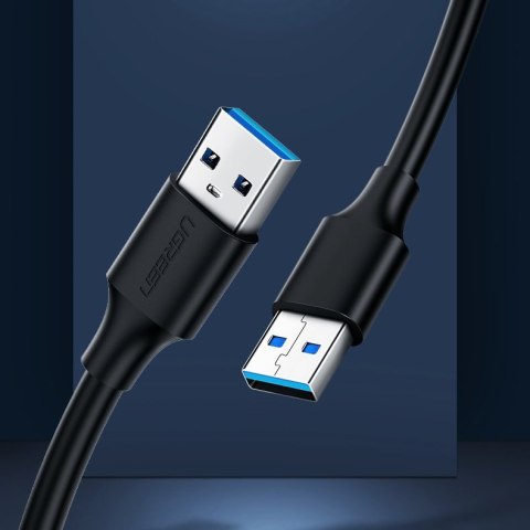 Kabel przewód USB - USB 2.0 1m czarny UGREEN