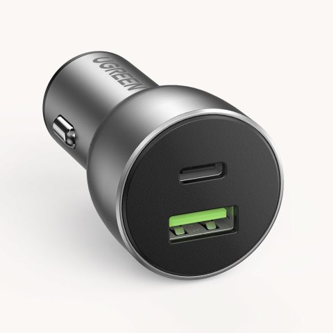 Ładowarka samochodowa USB i USB-C QC 3.0 PD 36W 3A szary UGREEN