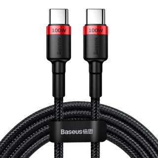 Nylonowy mocny kabel przewód USB-C PD 100W 20V 5A 2m czarny BASEUS