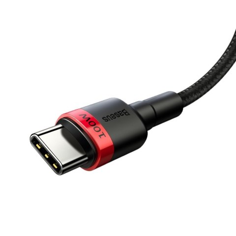 Nylonowy mocny kabel przewód USB-C PD 100W 20V 5A 2m czarny BASEUS