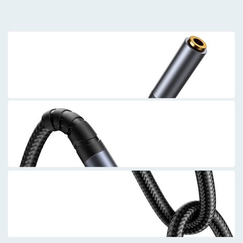 Przedłużacz kabla przewodu Audio Stereo AUX 3.5mm mini jack 1.2m czarny JOYROOM