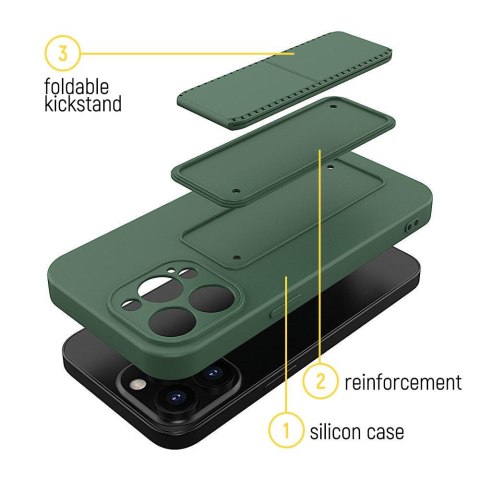 Silikonowe etui z podstawką etui Samsung Galaxy A32 5G Kickstand Case jasno-niebieskie WOZINSKY