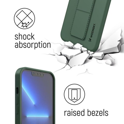 Silikonowe etui z podstawką etui Samsung Galaxy A32 5G Kickstand Case jasno-niebieskie WOZINSKY