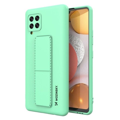 Silikonowe etui z podstawką etui Samsung Galaxy A42 5G Kickstand Case miętowe WOZINSKY