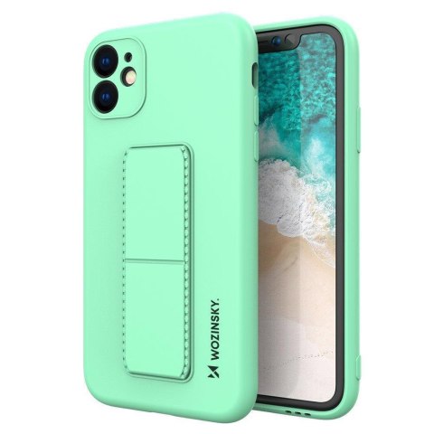 Silikonowe etui z podstawką etui Samsung Galaxy A72 4G Kickstand Case miętowe WOZINSKY