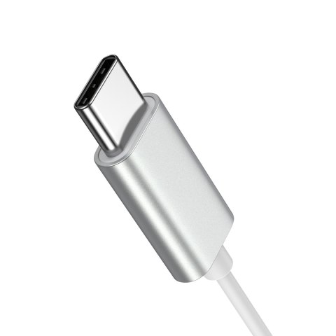 Zestaw słuchawkowy słuchawki douszne USB-C JR-EC06 srebrne JOYROOM