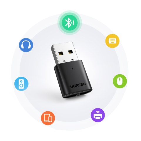 Adapter nadajnik odbiornik Bluetooth 5.0 USB-A czarny UGREEN