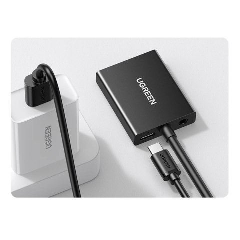 Adapter przejściówka z gniazda VGA na HDMI 15cm czarny UGREEN