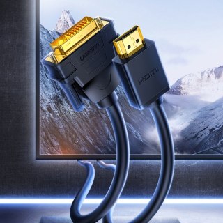 Dwukierunkowy kabel przewód HDMI - DVI 2m czarny UGREEN