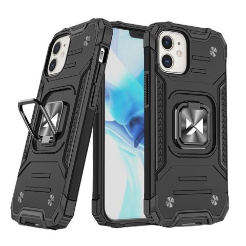 Etui pancerny pokrowiec do iPhone 14 Plus uchwyt magnetyczny Ring Armor czarny WOZINSKY