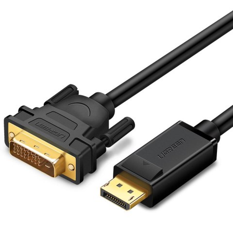 Kabel przewód DisplayPort - DVI 2m pozłacane wtyki czarny UGREEN