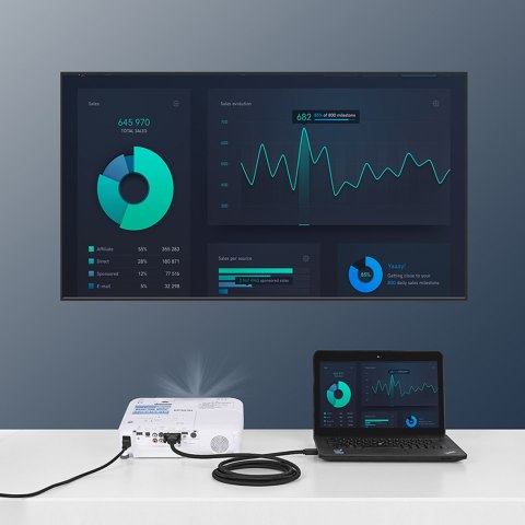 Kabel przewód DisplayPort - DVI 2m pozłacane wtyki czarny UGREEN