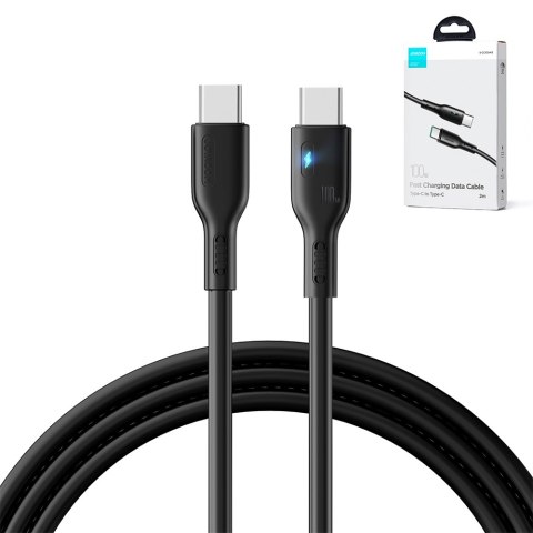 Kabel przewód USB-C z diodą LED 100W 2m czarny JOYROOM