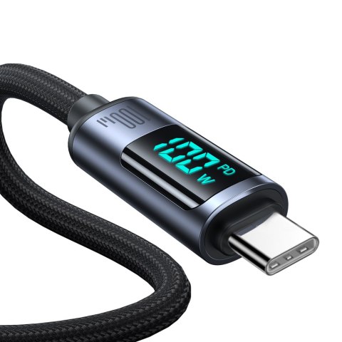 Kabel przewód USB-C z wyświetlaczem LED 100W 1.2m czarny JOYROOM