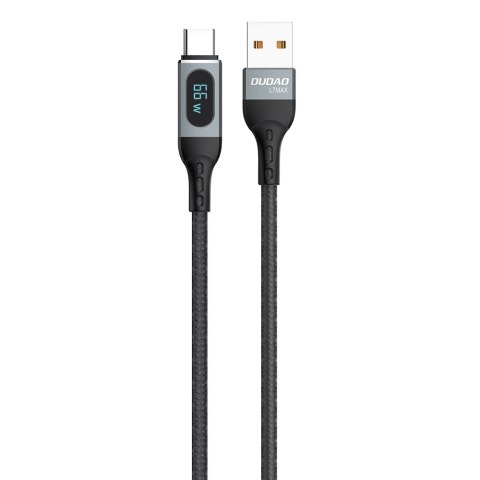 Kabel przewód USB - USB-C szybkie ładowanie wyświetlacz PD 66W 1m czarny DUDAO