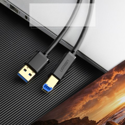 Kabel przewód do drukarki USB-A - USB-B 5Gb/s 2m czarny UGREEN