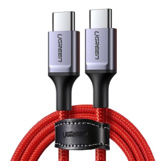 Kabel przewód w oplocie USB-C - USB-C 2.0 3A czerwony UGREEN