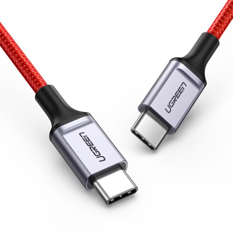 Kabel przewód w oplocie USB-C - USB-C 2.0 3A czerwony UGREEN