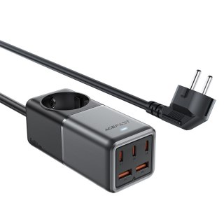 Ładowarka biurkowa stacja ładowania Z2 GaN 75W PD 3x USB-C 2x USB-A czarno-szara ACEFAST