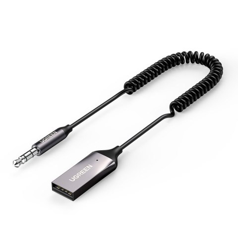 Odbiornik dźwięku adapter audio Bluetooth 5.3 kabel USB AUX jack czarny UGREEN