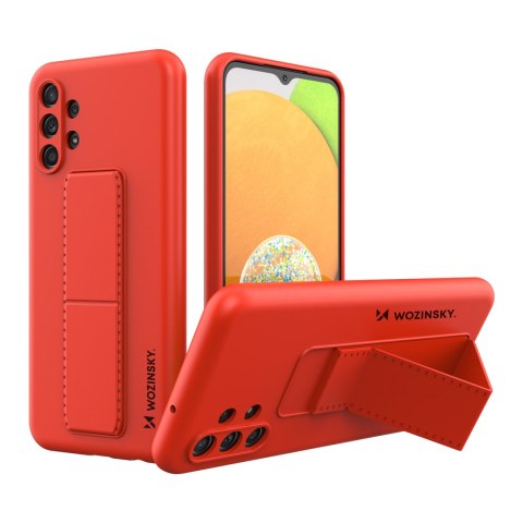 Silikonowe etui z podstawką etui Samsung Galaxy A13 5G Kickstand Case czerwone WOZINSKY