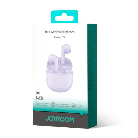 Słuchawki bezprzewodowe TWS Funpods Series JR-FB1 Bluetooth 5.3 fioletowe JOYROOM