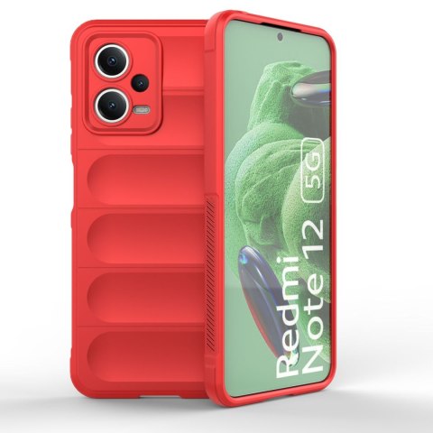 Etui elastyczny pokrowiec do Xiaomi Redmi Note 12 5G / Poco X5 5G Magic Shield Case czerwony HURTEL