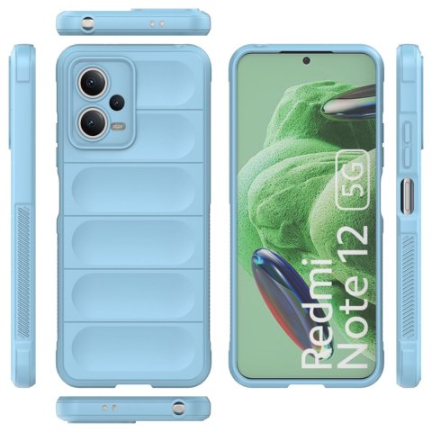 Etui elastyczny pokrowiec do Xiaomi Redmi Note 12 5G / Poco X5 5G Magic Shield Case jasnoniebieski HURTEL