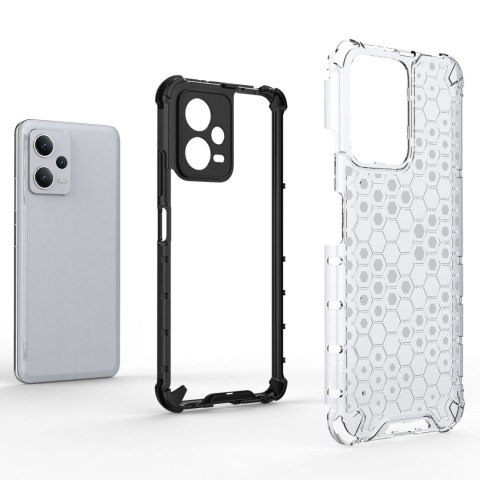 Etui pancerny hybrydowy pokrowiec do Xiaomi Redmi Note 12 5G / Poco X5 5G Honeycomb czarny HURTEL