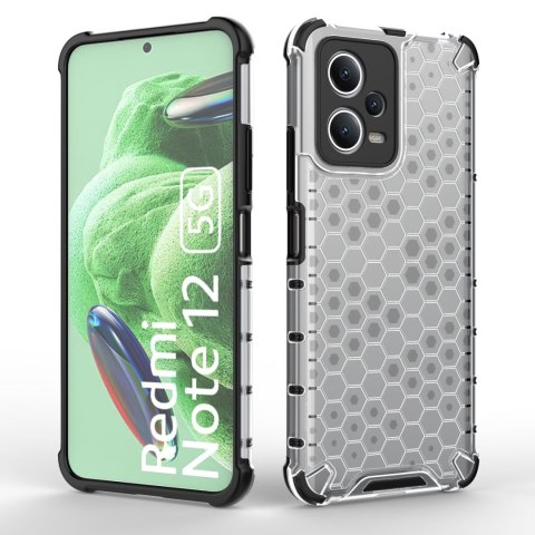 Etui pancerny hybrydowy pokrowiec do Xiaomi Redmi Note 12 5G / Poco X5 5G Honeycomb czarny HURTEL