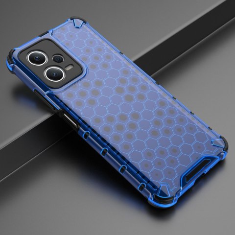 Etui pancerny hybrydowy pokrowiec do Xiaomi Redmi Note 12 5G / Poco X5 5G Honeycomb niebieski HURTEL