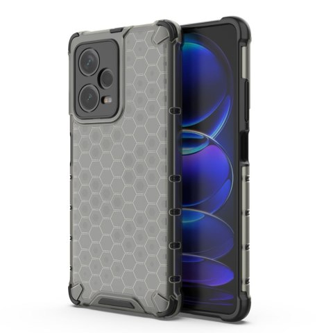 Etui pancerny hybrydowy pokrowiec do Xiaomi Redmi Note 12 Pro+ Honeycomb czarny HURTEL