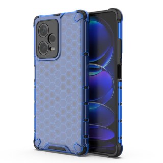 Etui pancerny hybrydowy pokrowiec do Xiaomi Redmi Note 12 Pro+ Honeycomb niebieski HURTEL