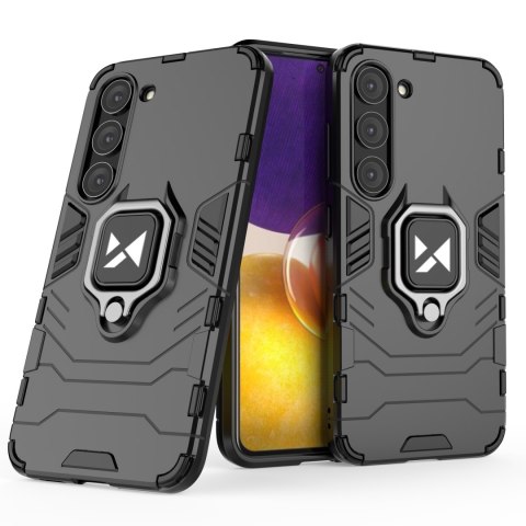 Etui pancerny pokrowiec do Samsung Galaxy S23+ uchwyt magnetyczny Ring Armor czarny WOZINSKY