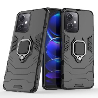 Etui pancerny pokrowiec do Xiaomi Redmi Note 12 5G / Poco X5 5G uchwyt magnetyczny Ring Armor czarny HURTEL