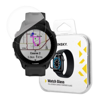 Szkło hartowane 9H na cały ekran Garmin Forerunner 955 z czarną ramką Full Glue WOZINSKY