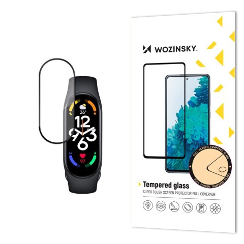 Szkło hartowane na ekran Xiaomi Mi Band 7 Full Glue z ramką czarny WOZINSKY