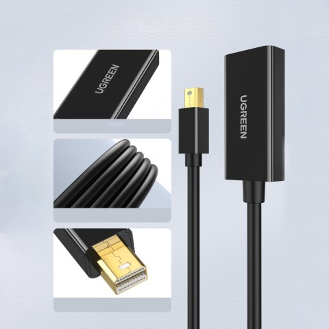 Adapter przejściówka kabla przewodu mini DP DisplayPort - HDMI 4K czarny UGREEN