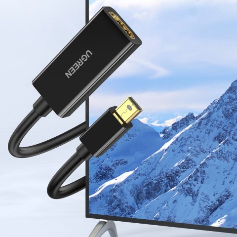 Adapter przejściówka kabla przewodu mini DP DisplayPort - HDMI 4K czarny UGREEN