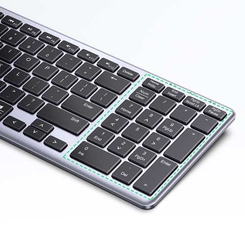 Bezprzewodowa klawiatura NumLock KU005 Bluetooth 2.4 GHz czarna UGREEN