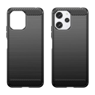 Elastyczne etui pokrowiec wzór karbon do Xiaomi Redmi 12 Carbon Case czarne HURTEL