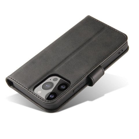 Pokrowiec etui z klapką i portfelem do Xiaomi Redmi 12 Magnet Case czarne HURTEL