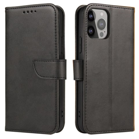 Pokrowiec etui z klapką i portfelem do Xiaomi Redmi Note 12 5G / Poco X5 5G Magnet Case czarne HURTEL