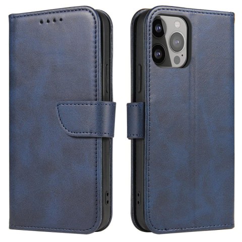 Pokrowiec etui z klapką i portfelem do Xiaomi Redmi Note 12 5G / Poco X5 5G Magnet Case niebieskie HURTEL